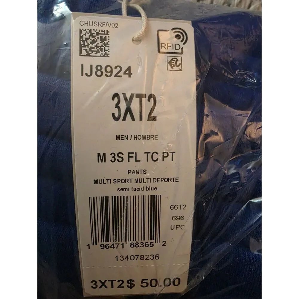 Adidas Men Big & Tall Royal Blue Sweatpants 3XT2